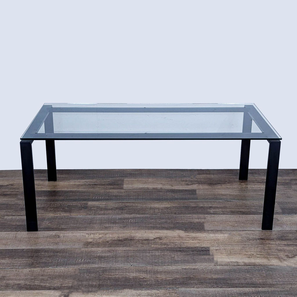 a wooden table with a wooden floor 