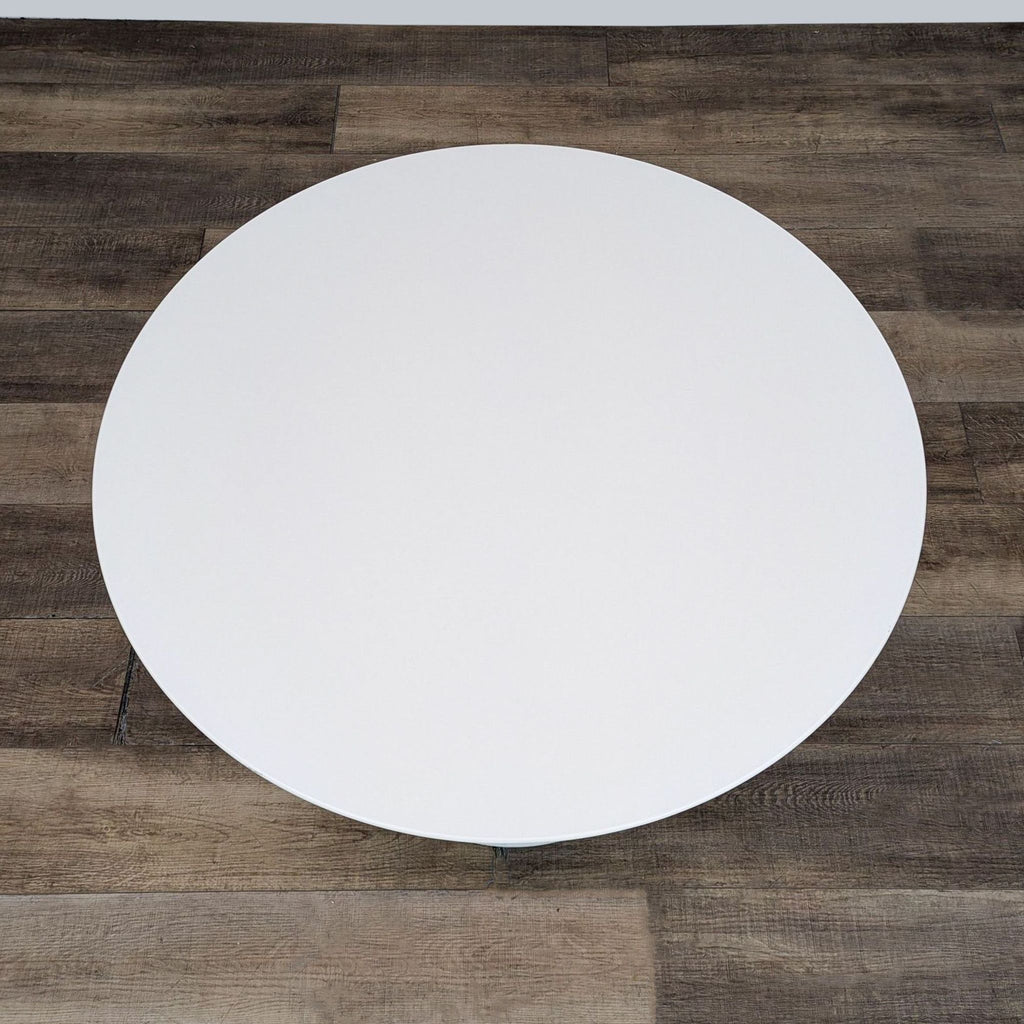 CB2 Modern Odyssey Dining Table with 4 Alpha Metal Chairs