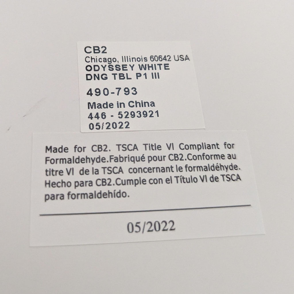 CB2 Modern Odyssey Dining Table with 4 Alpha Metal Chairs