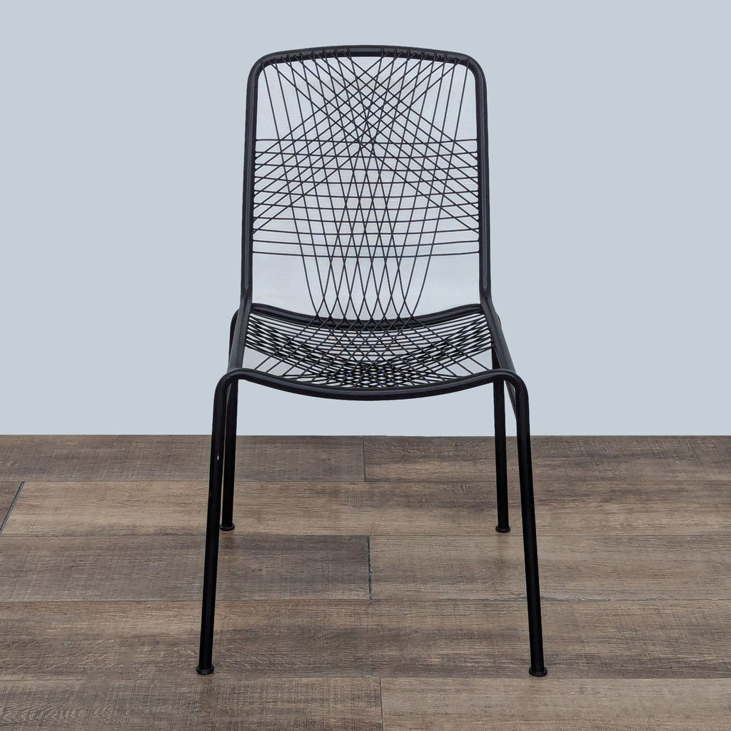 CB2 Modern Odyssey Dining Table with 4 Alpha Metal Chairs