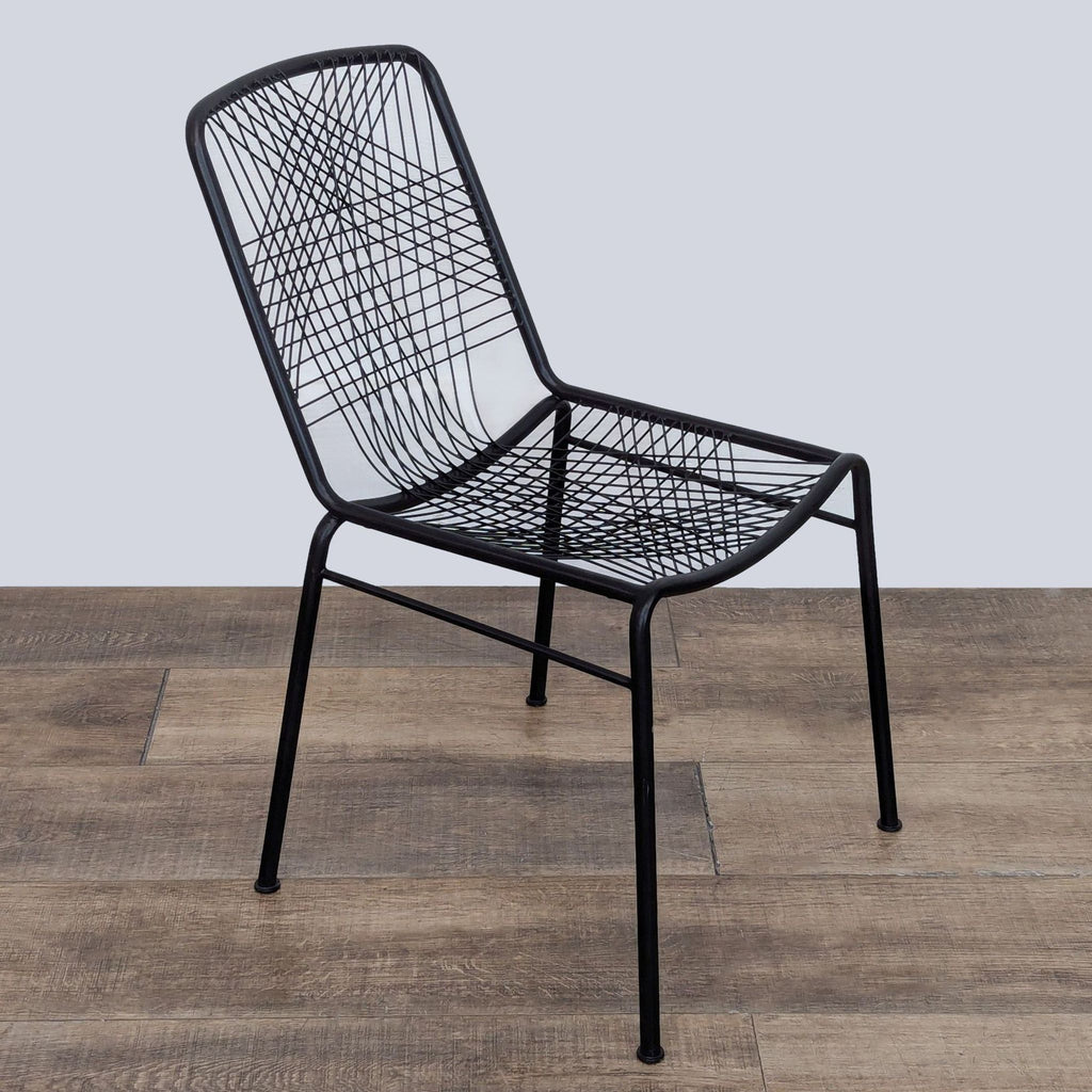 CB2 Modern Odyssey Dining Table with 4 Alpha Metal Chairs