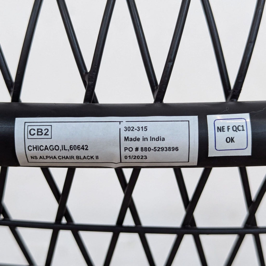 CB2 Modern Odyssey Dining Table with 4 Alpha Metal Chairs