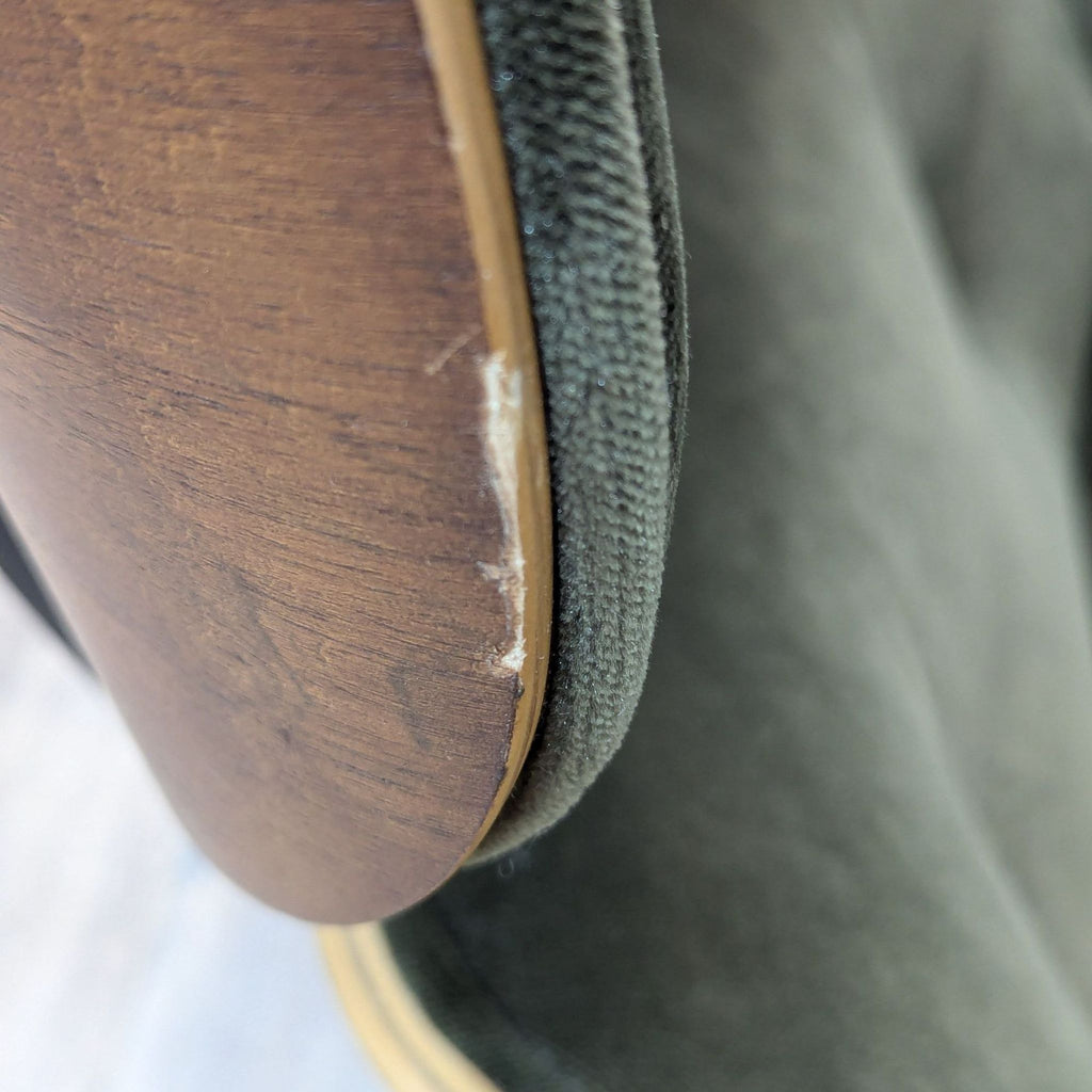 Vintage Eames Replica Green Lounge Chair with Ottoman