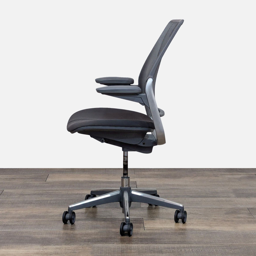 HumanScale Different Smart Office Chair in Atlantic with Dark Gray Frame