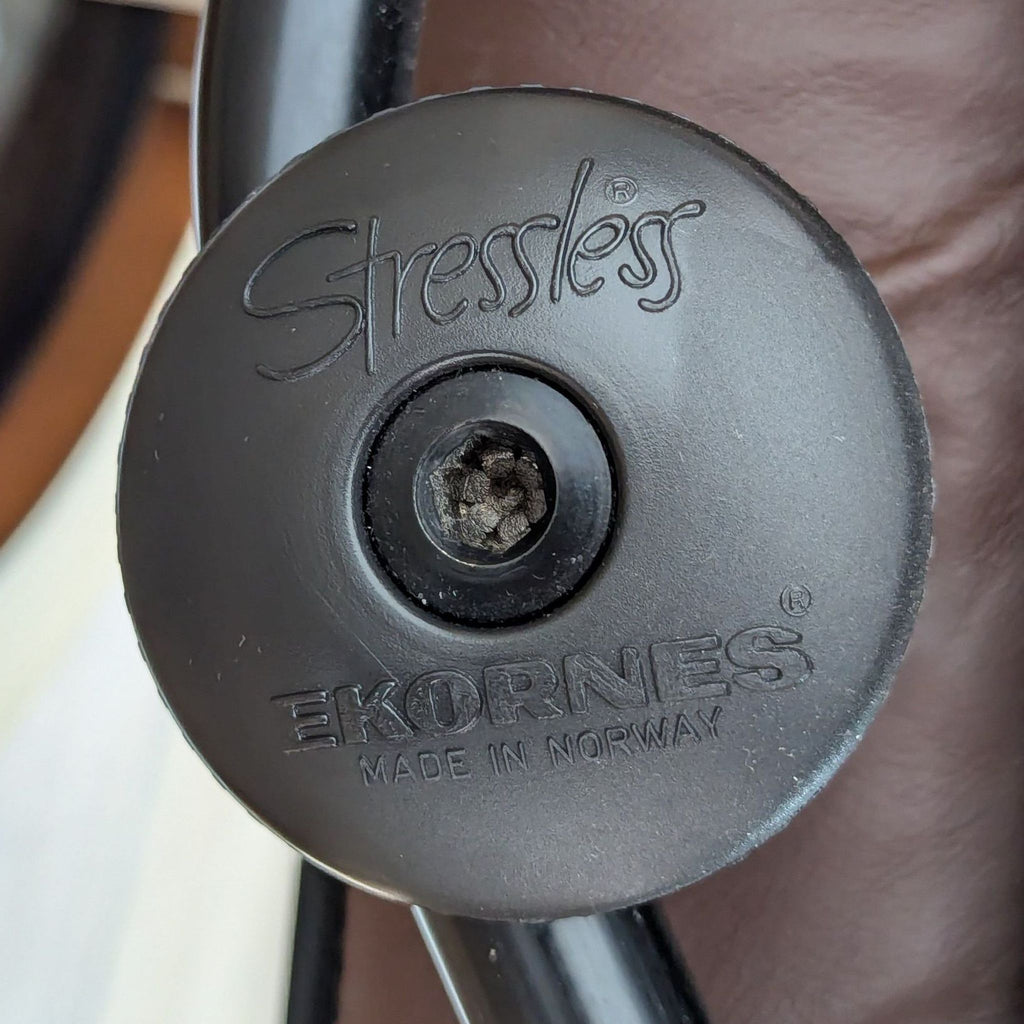 Ekornes Stressless Leather Reclining Swivel Chair and Ottoman