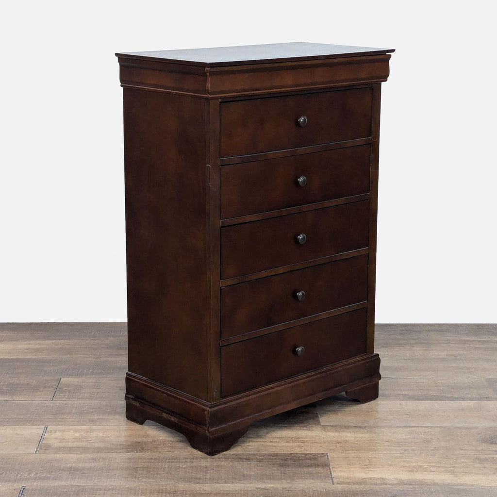 Classic Dark Wood 6 Drawer Chest