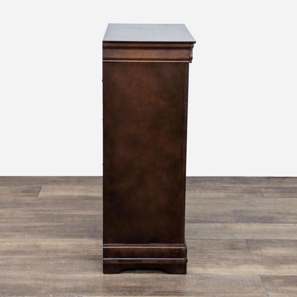 Wooden Reperch chest of drawers, side angle, highlighting sleek, minimalist design.
