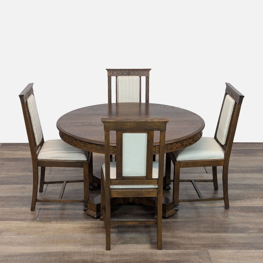 Classic 5-Piece Extendable Oak Dining Set