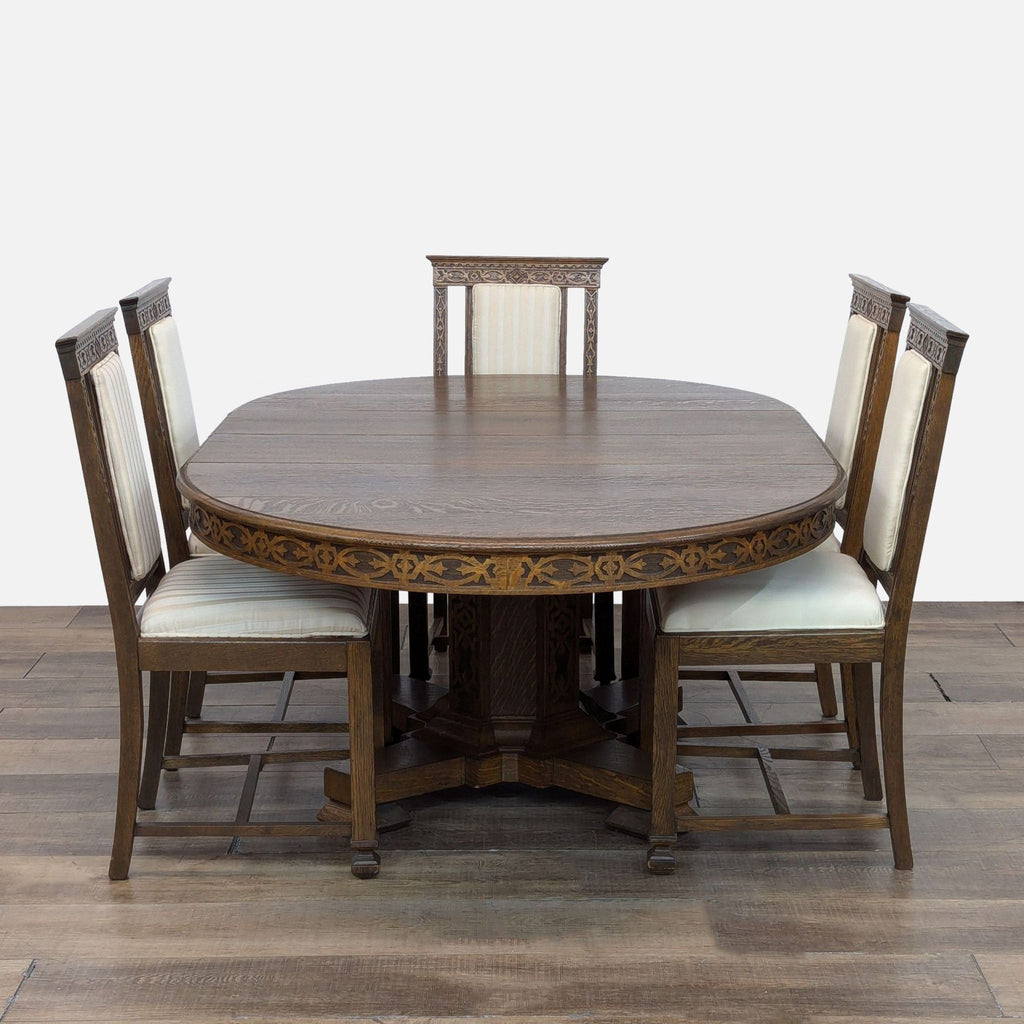 Classic 5-Piece Extendable Oak Dining Set