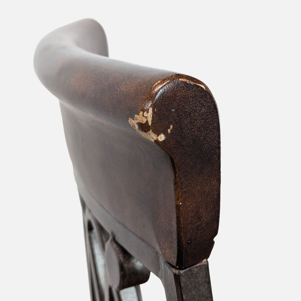Metal and Faux Leather Bar Stool