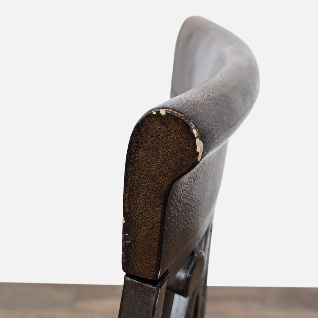 Metal and Faux Leather Bar Stool