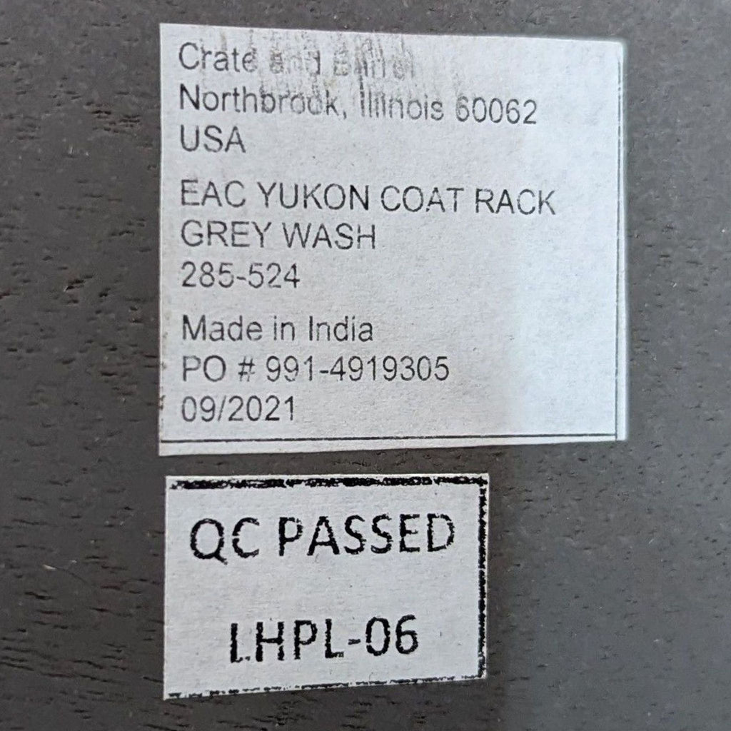 Crate & Barrel EAC Yukon Coat Rack & Bench