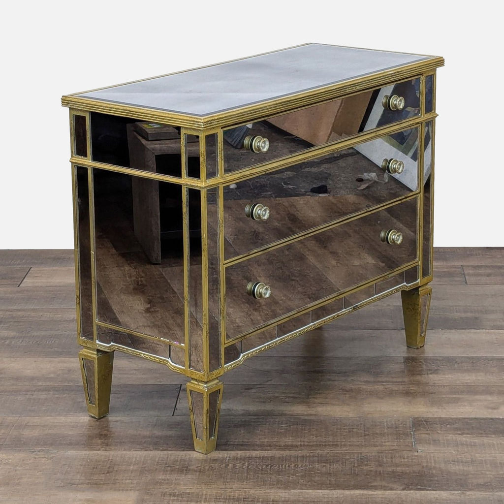 Neiman Marcus Horchow Amelie Baroque 3-Drawer Mirrored Dresser