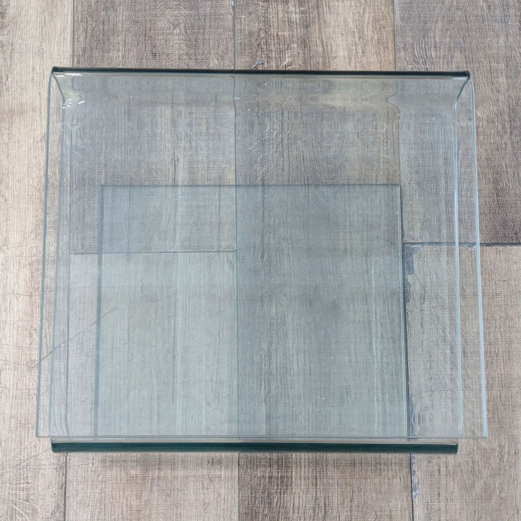 All Glass "S" Shape Accent Table