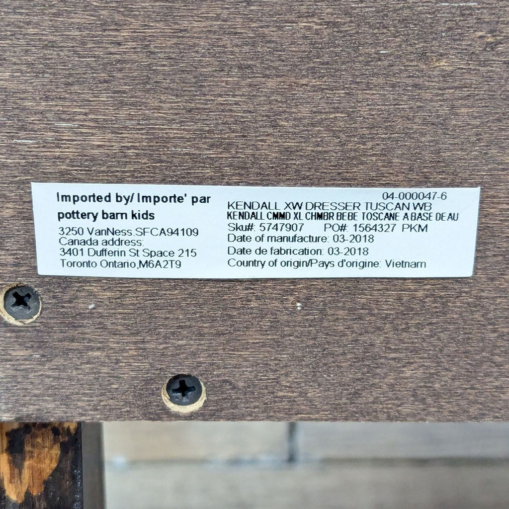 Pottery Barn Kids Kendall Craftsman Style 7-Drawer Dresser