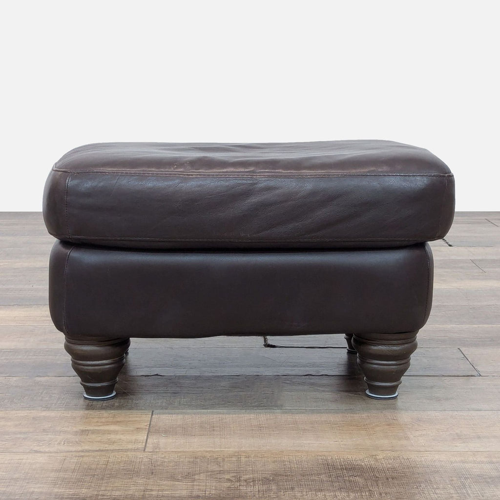 Natuzzi Classic Leather Ottoman