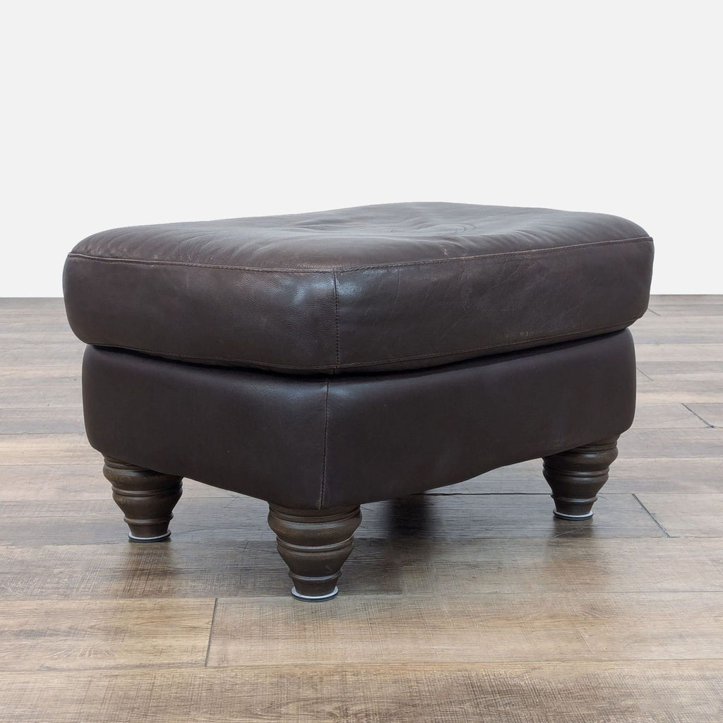 Natuzzi Classic Leather Ottoman