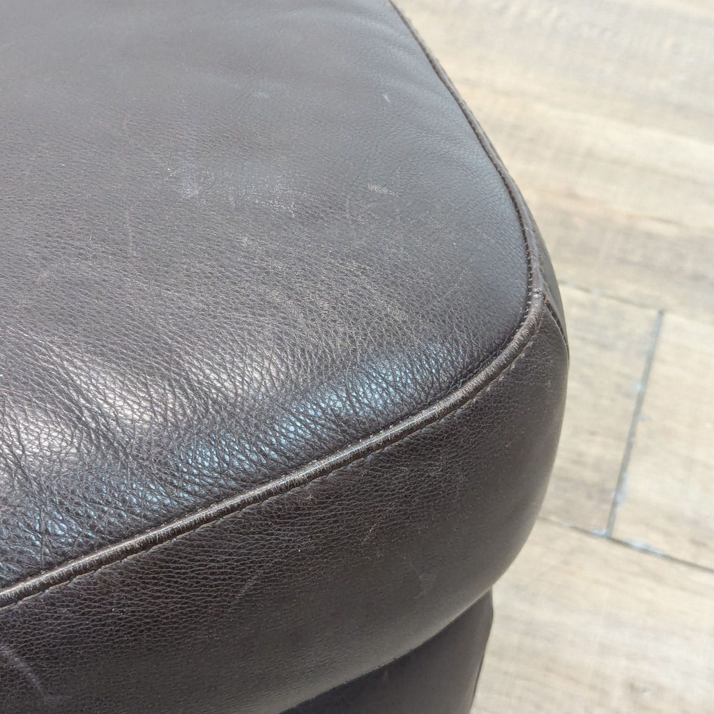 Natuzzi Classic Leather Ottoman