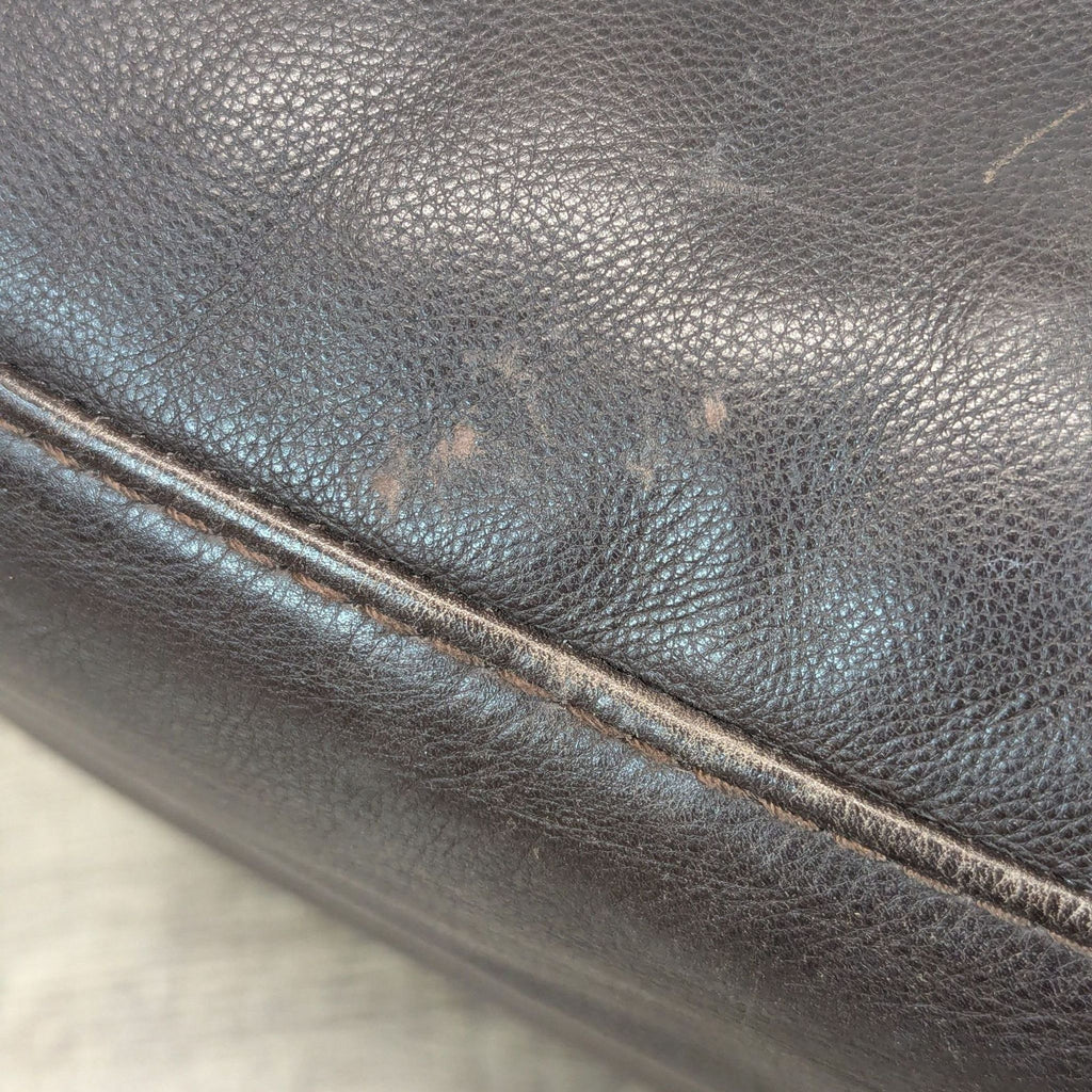 Natuzzi Classic Leather Ottoman