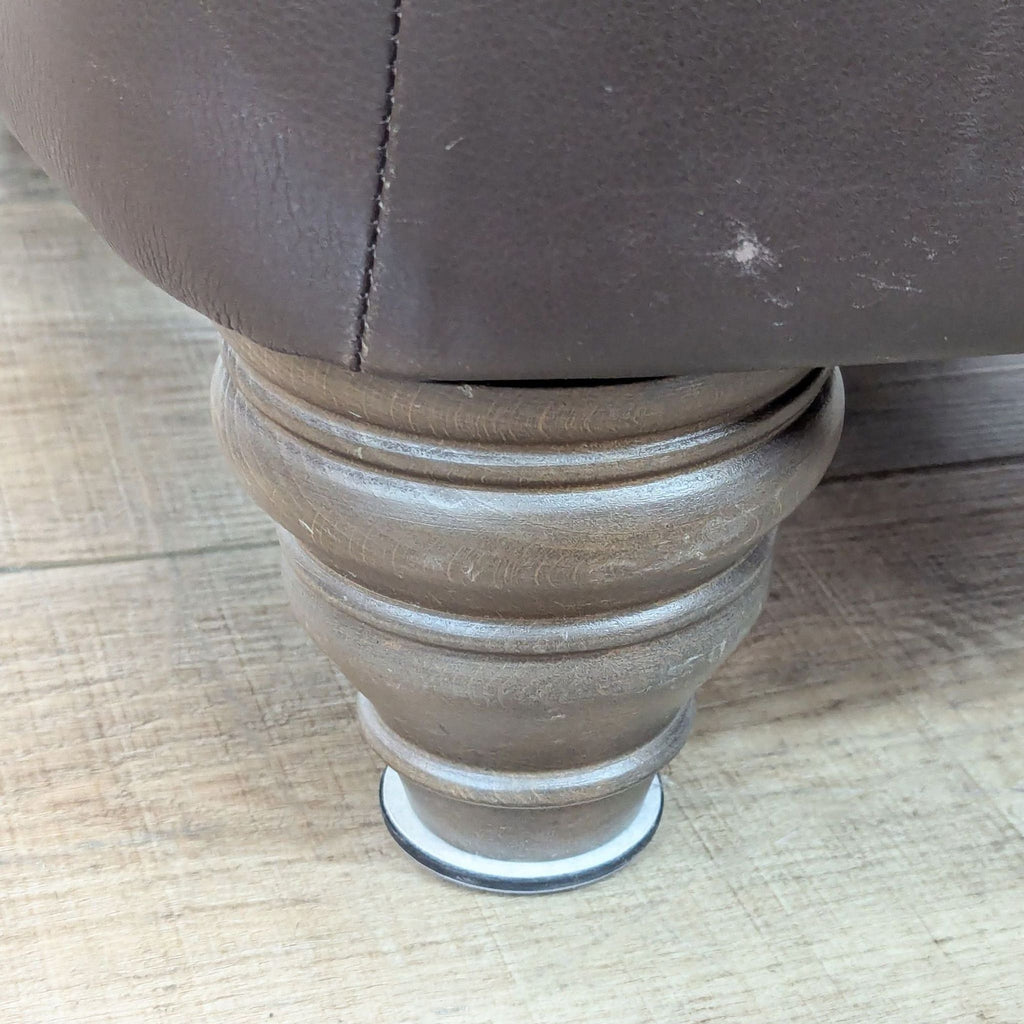 Natuzzi Classic Leather Ottoman