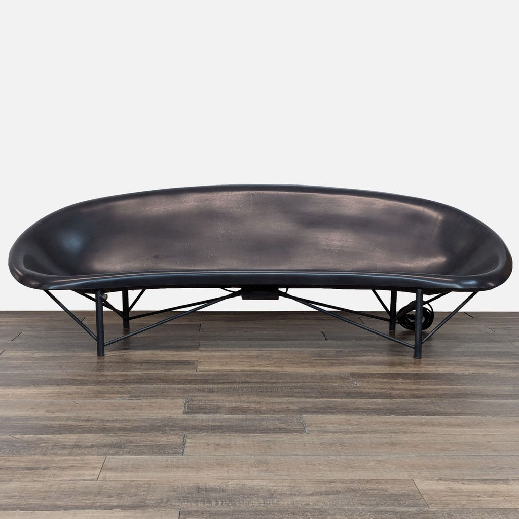 Galanter & Jones Helios sofa in cast stone with adjustable feet