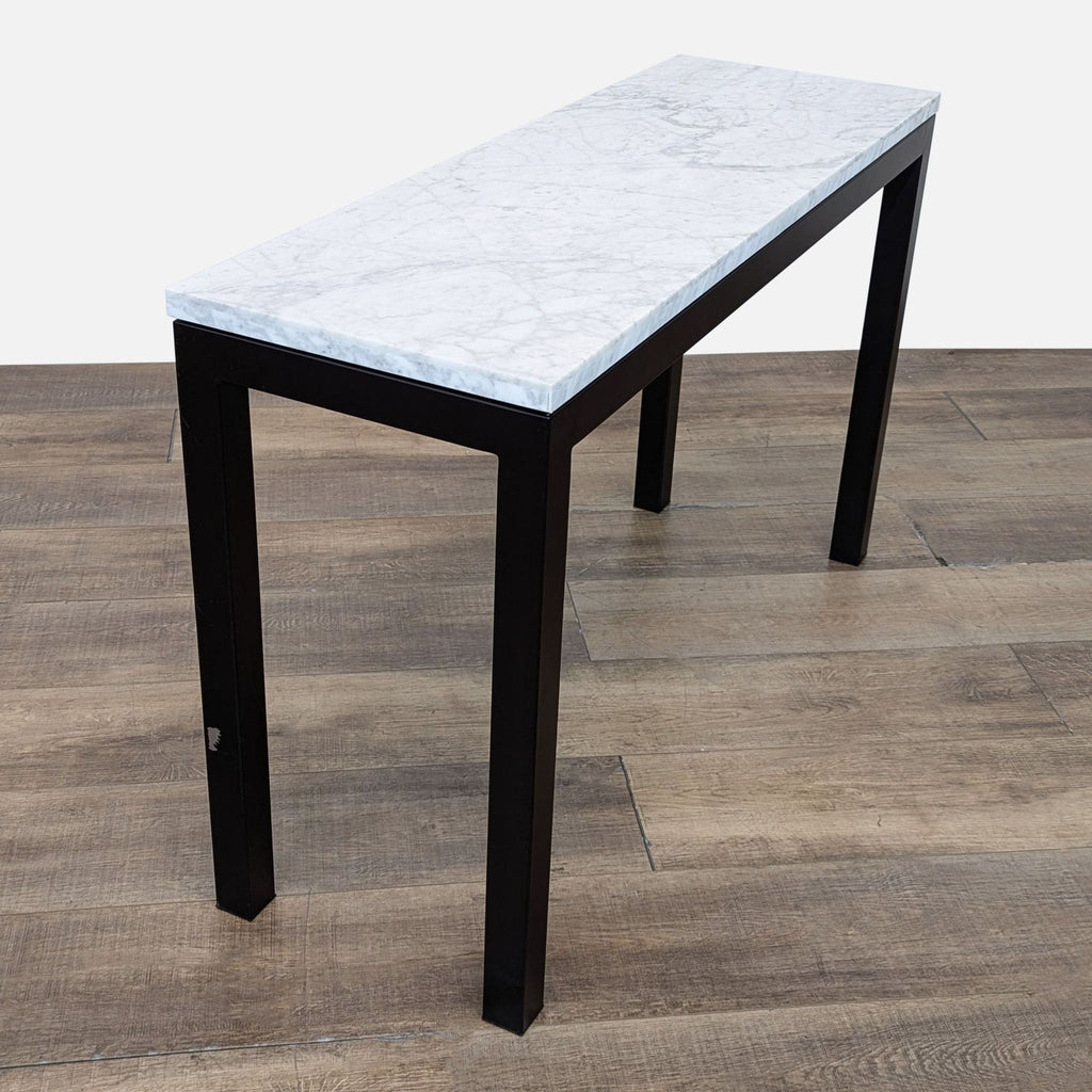 Crate & Barrel Marble Top Console Table