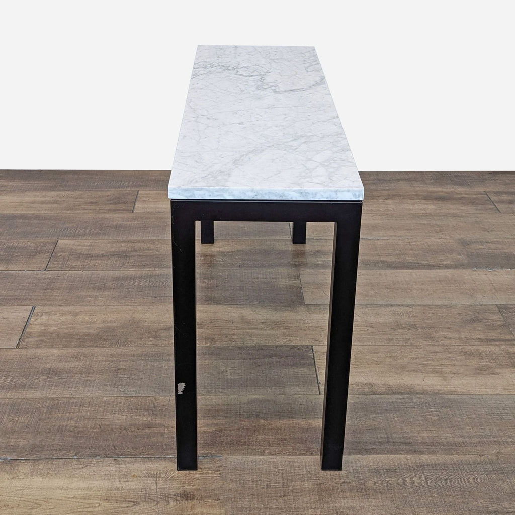 Crate & Barrel Marble Top Console Table