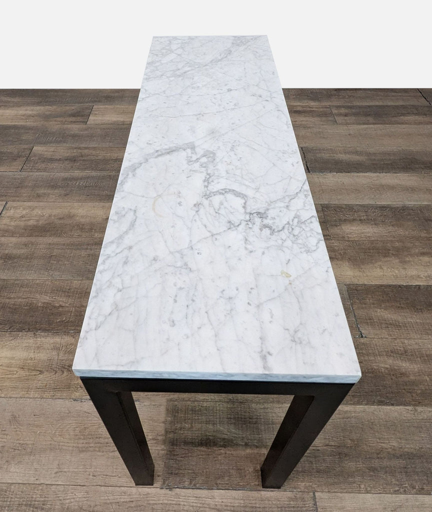 Crate & Barrel Marble Top Console Table