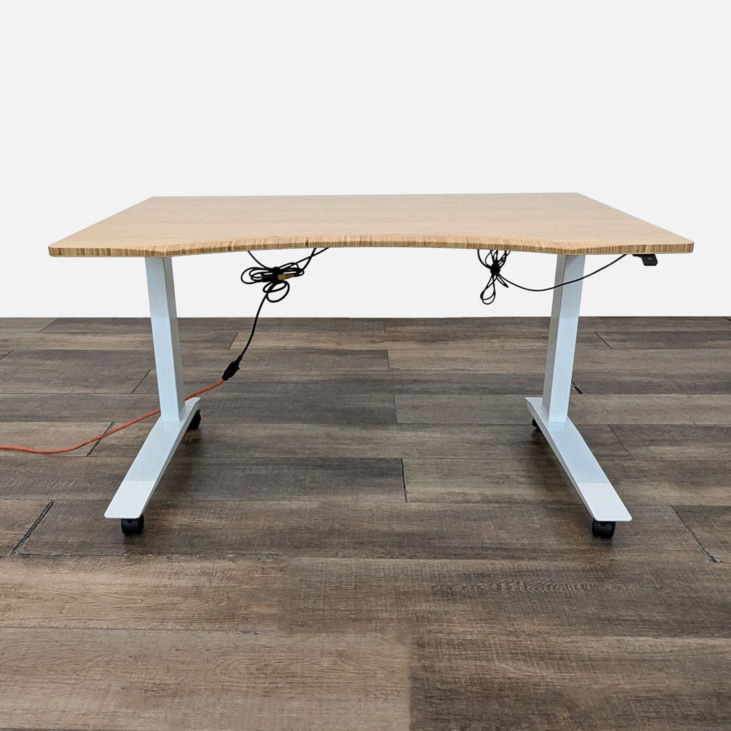 Ergonomic Adjustable Standing Bamboo Desk