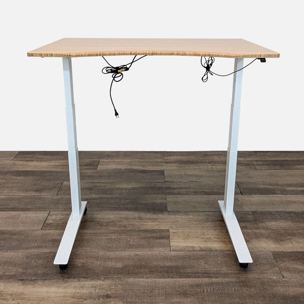 Ergonomic Adjustable Standing Bamboo Desk