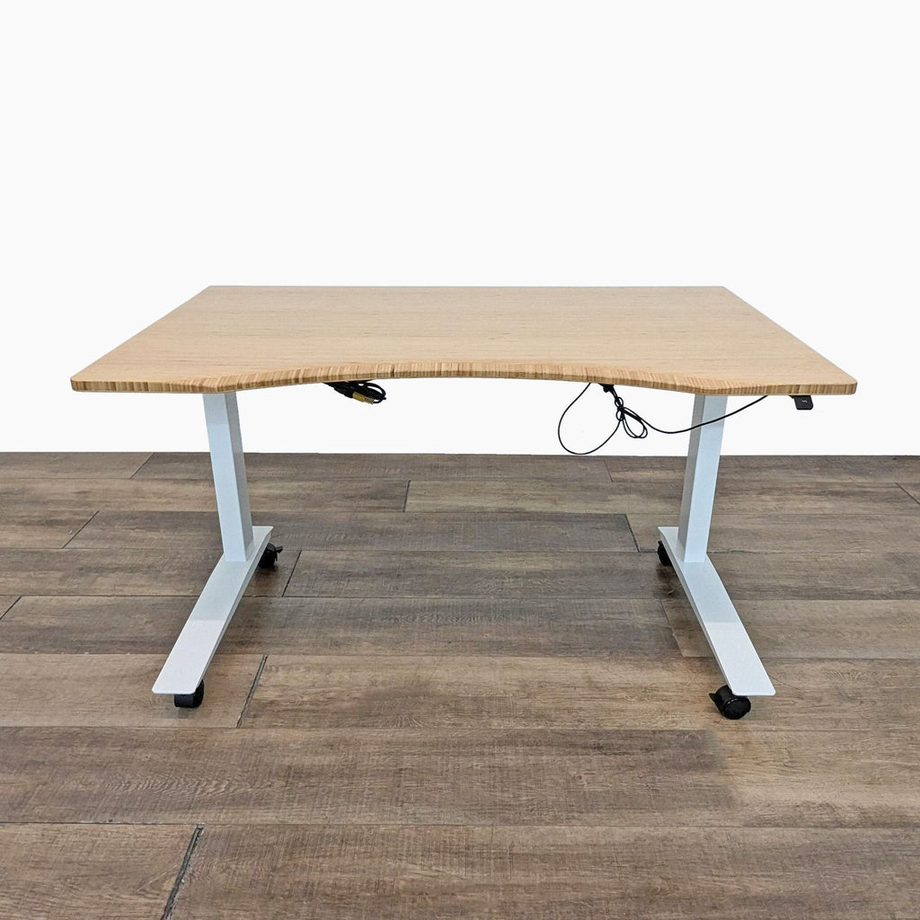 Ergonomic Adjustable Standing Bamboo Desk