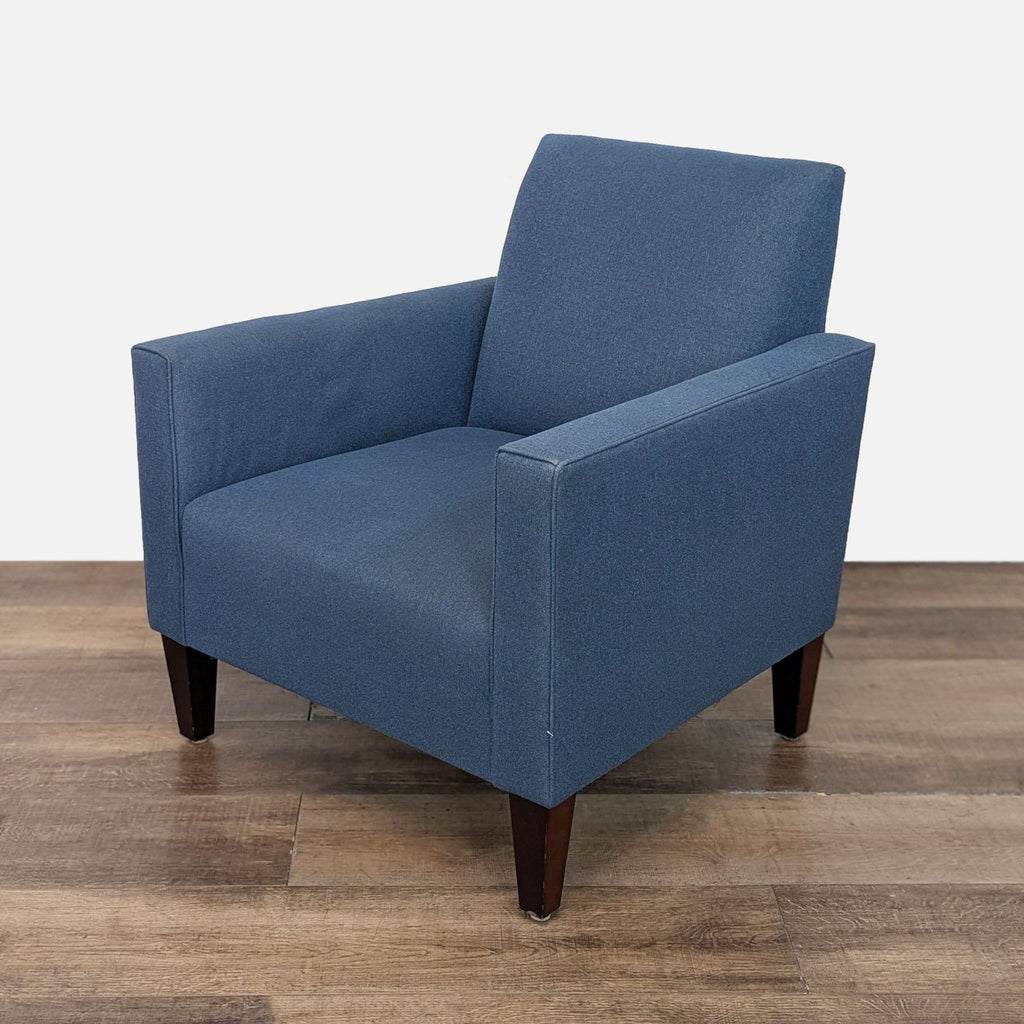 Crate & Barrel Blue Modern Lounge Chair