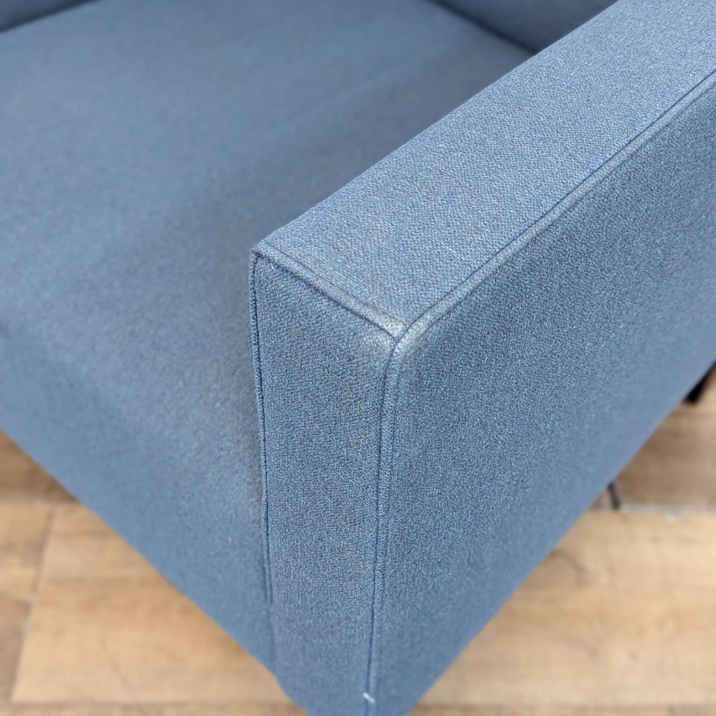 Crate & Barrel Blue Modern Lounge Chair