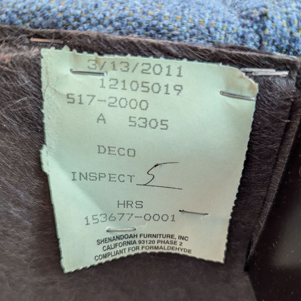 Crate & Barrel Blue Modern Lounge Chair