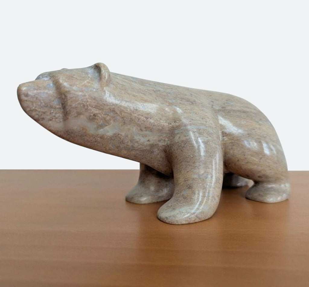 Walking Bear Soapstone Sculpture