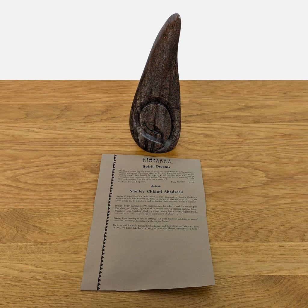 “Spirit Dreams” Shona Stone Sculpture by Stanley Chidoti Shadreck