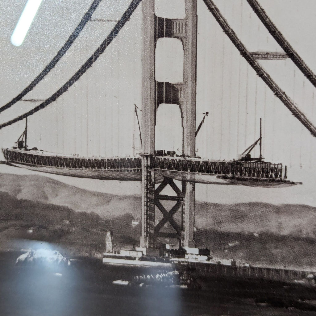 Framed 1936 Photo of The Construction of the Golden Gate Bridge