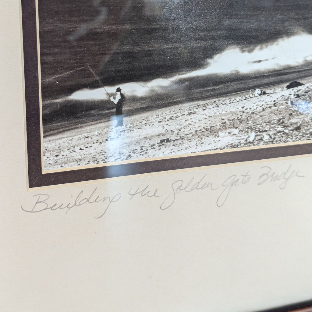 Framed 1936 Photo of The Construction of the Golden Gate Bridge