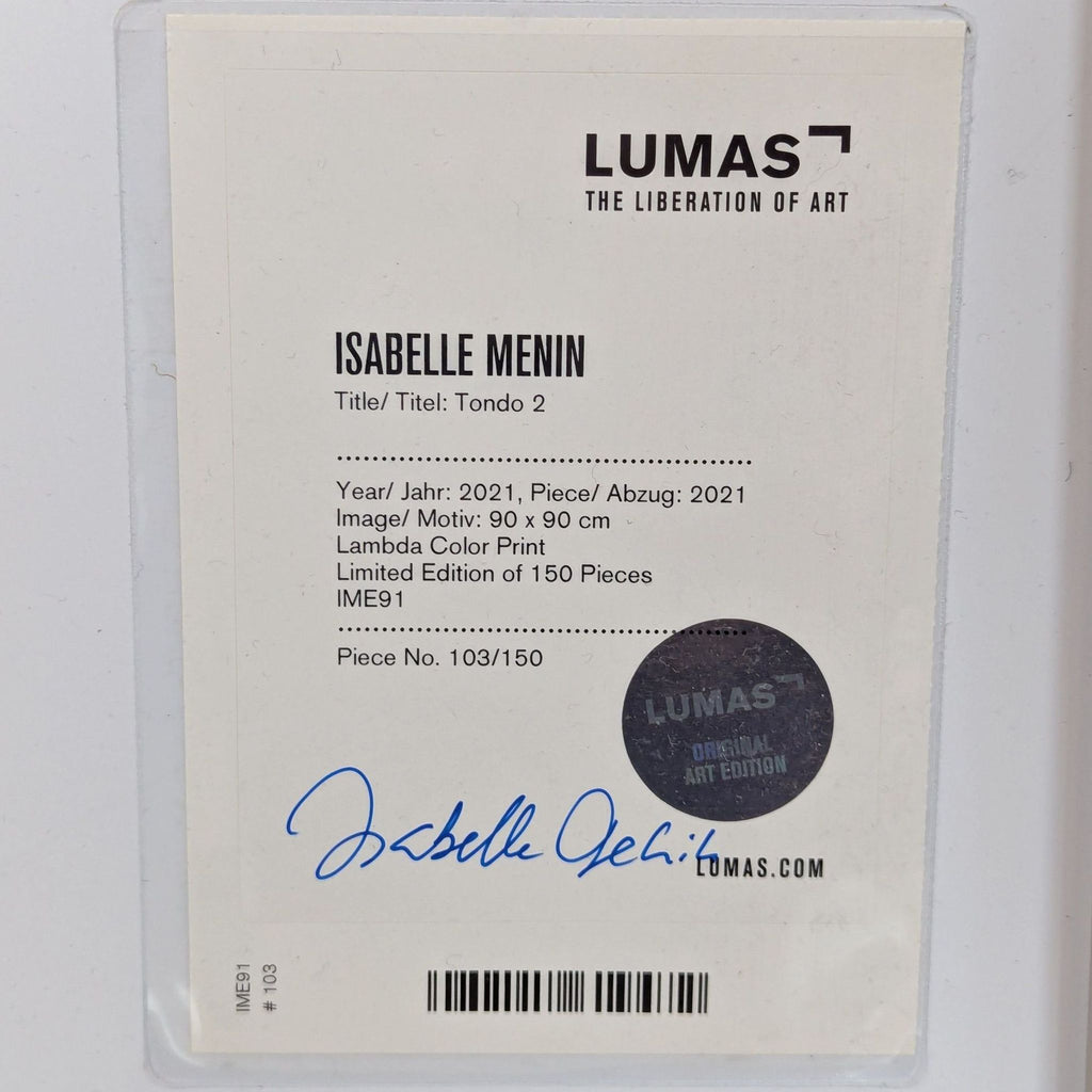 Lumas Original Limited Edition “Tonda 2” by Isabelle Menin