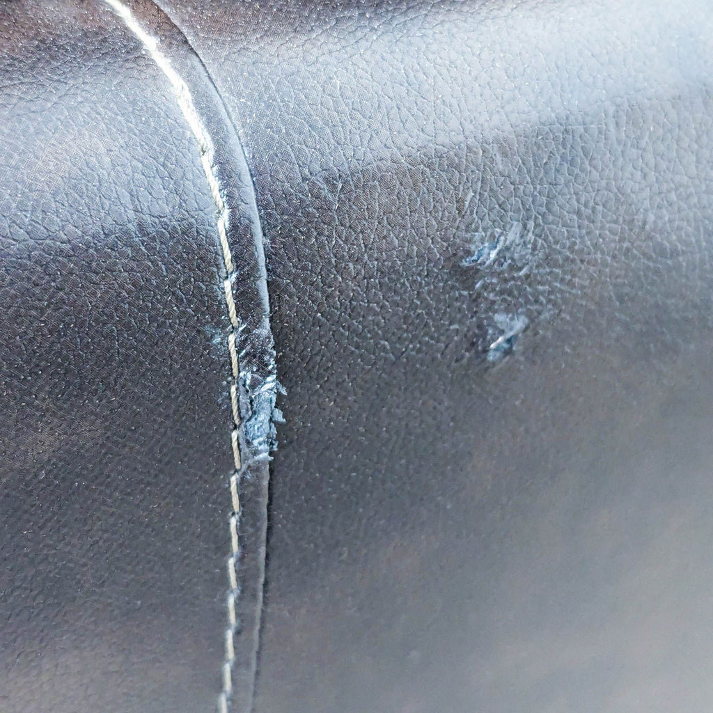 Transitional Leather Dark Brown 3 Seat Sofa