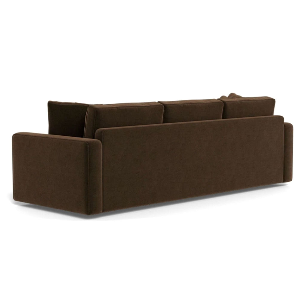 Back view of Havenly 3-seater, showcasing its balanced linear design.