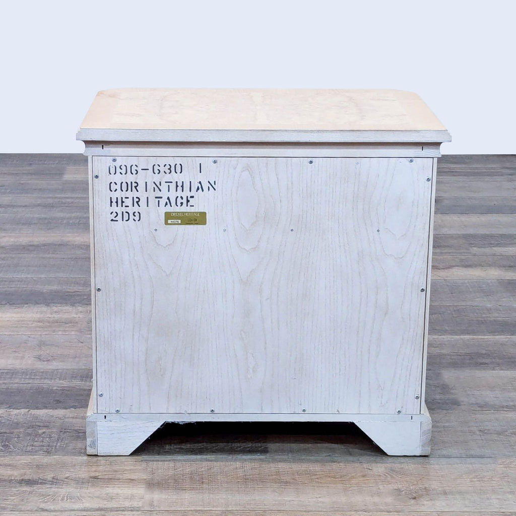 Vintage Drexel Heritage Corinthian Burlwood Nightstand