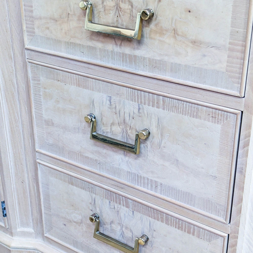 Drexel Heritage Corinthian Burl Wood 9-Drawer Dresser