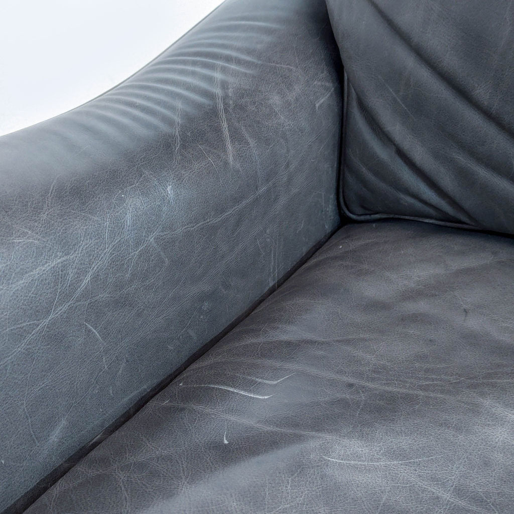 Menlo Park Rustic Leather 3-Seat Sofa