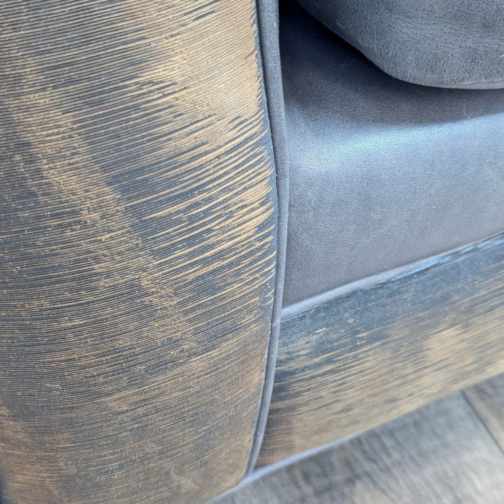 Menlo Park Rustic Leather 3-Seat Sofa