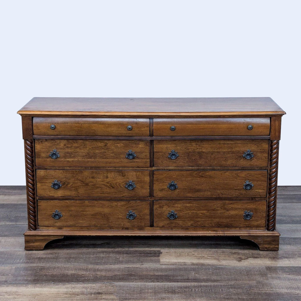 Reperch dresser with eight drawers and Barley Twist detailing.
