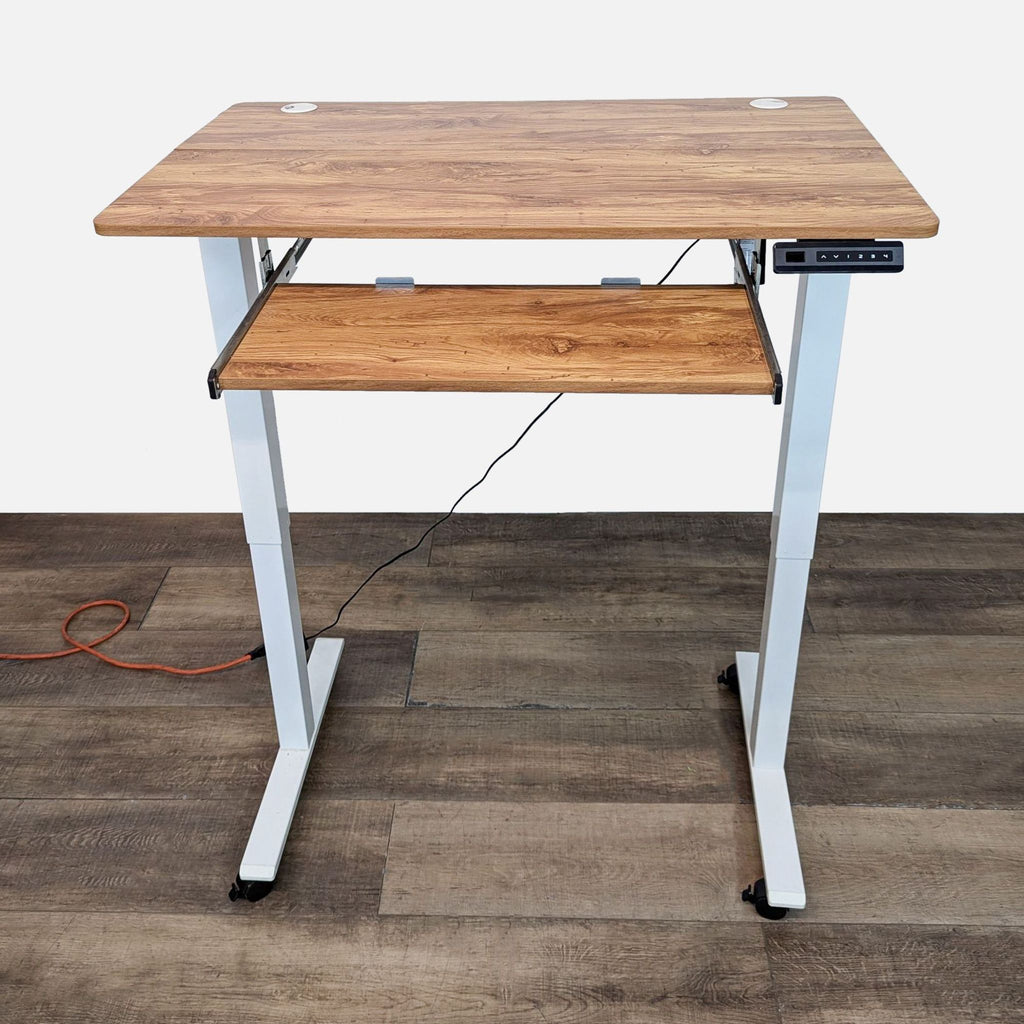 Adjustable Height Wood Top Desk