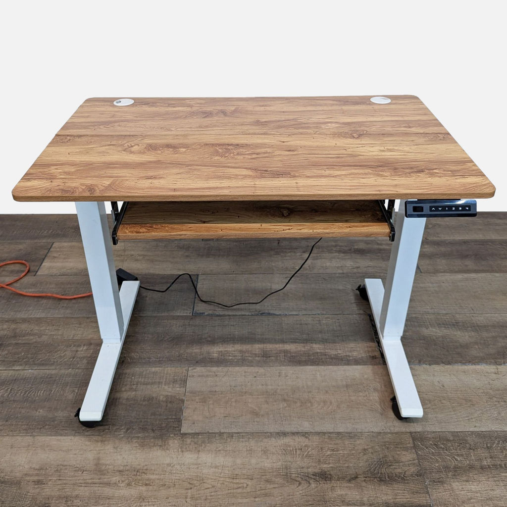 Adjustable Height Wood Top Desk