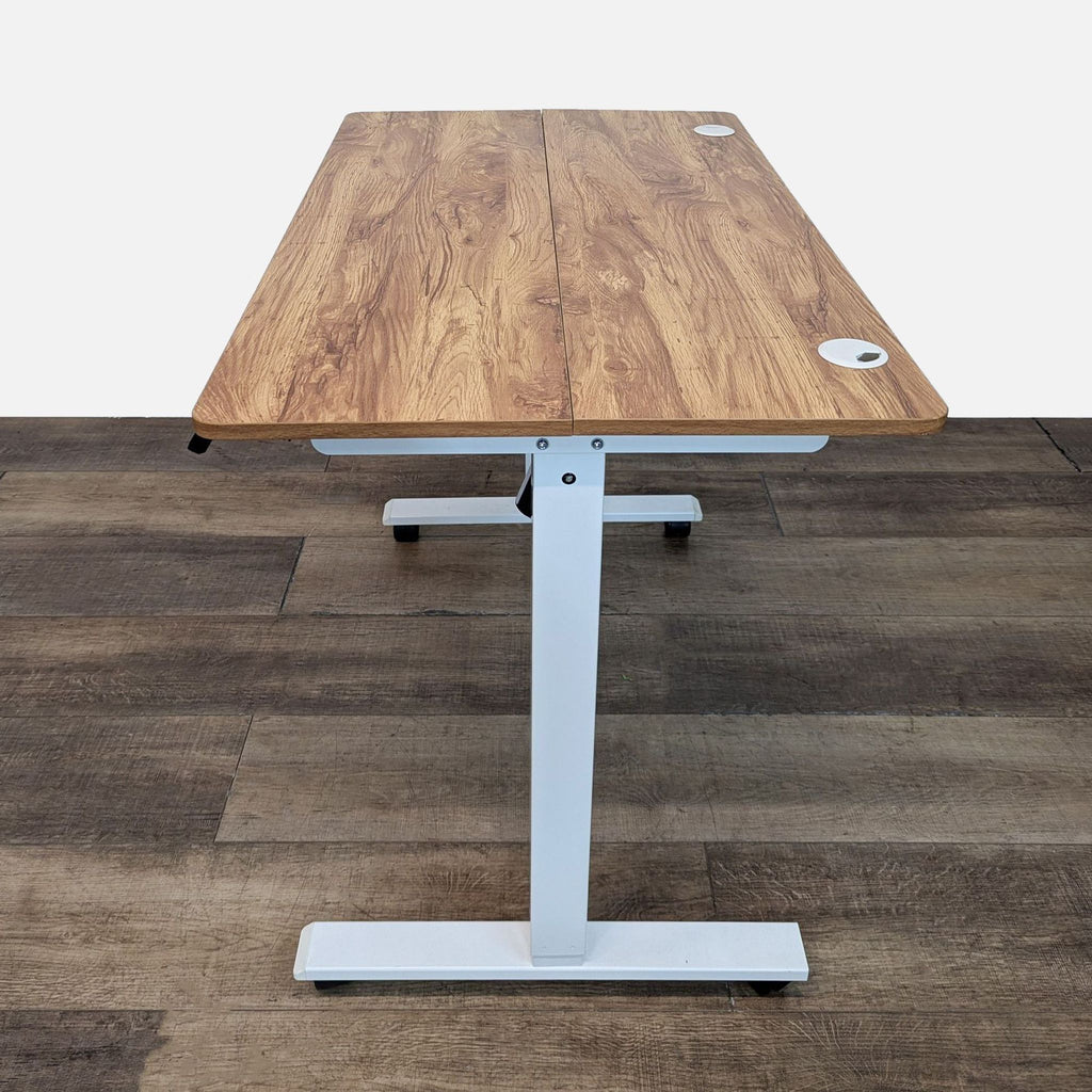 Adjustable Height Wood Top Desk