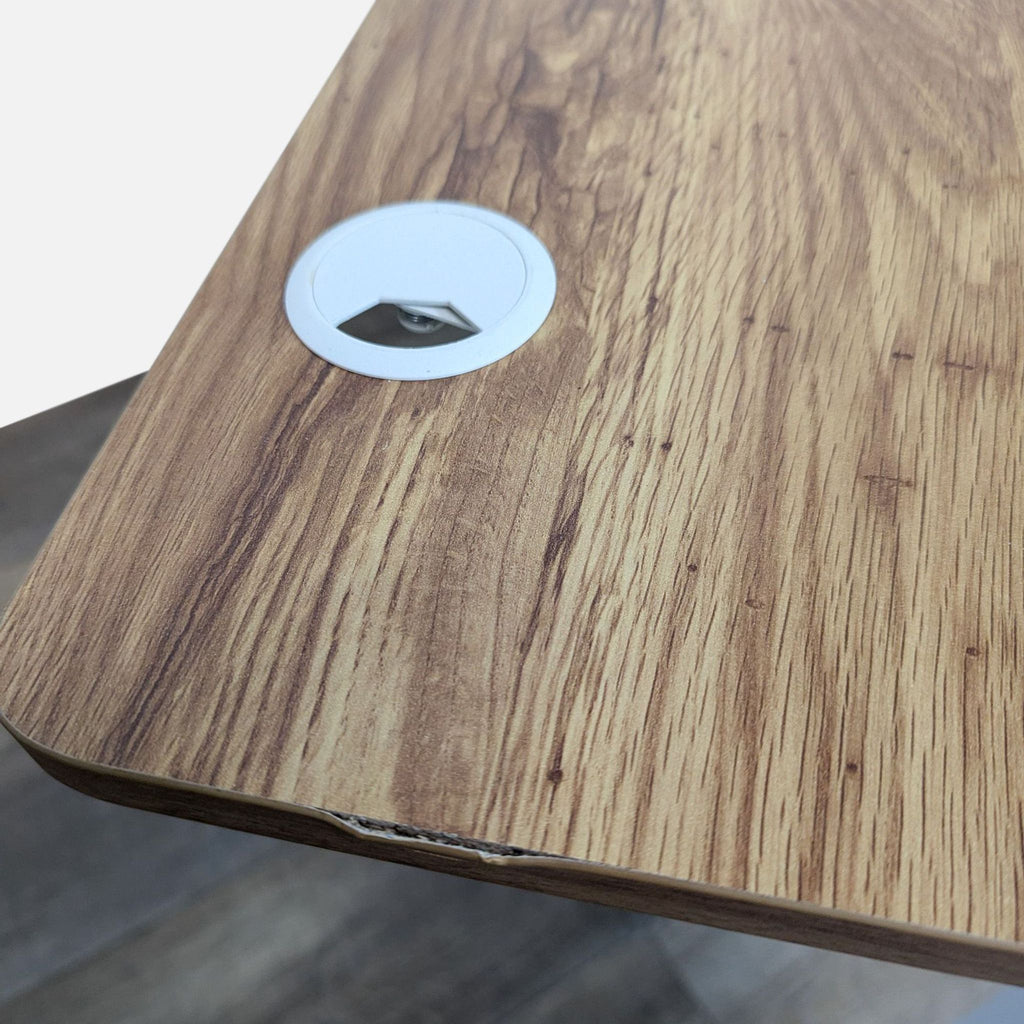 Adjustable Height Wood Top Desk